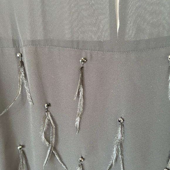Vince Camuto Feather Embellished Top - Picture 2 of 5